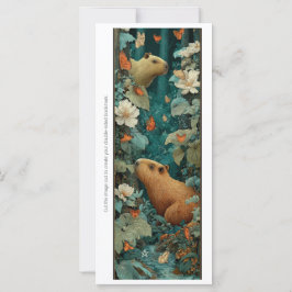 Create Your Own Capybara Flowers Bookmark Card