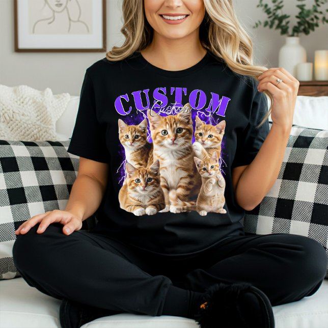 create your own cat or any pets 90s bootleg  T-Shirt (Von Creator hochgeladen)