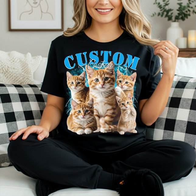 create your own cat or any pets 90s bootleg  T-Shirt (Von Creator hochgeladen)