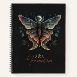 Create Your Own Celestial Lunar Moth Totem Notizbuch