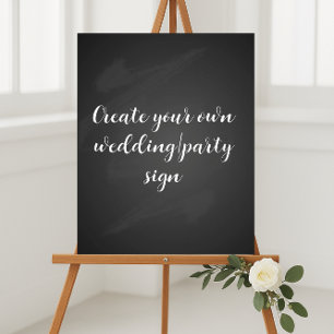 Create your own chalkboard party sign poster