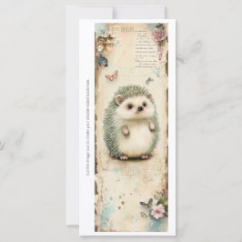 Create Your Own Chubby Hedgehog Bookmark Card