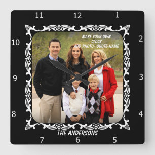 CREATE YOUR OWN CLOCK QUADRATISCHE WANDUHR