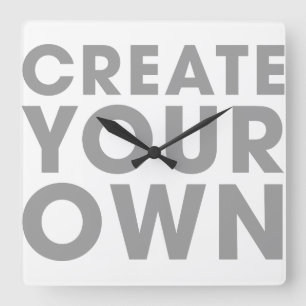 Create Your Own Clock Quadratische Wanduhr