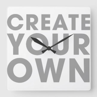 Create Your Own Clock Quadratische Wanduhr