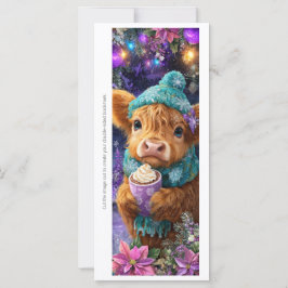 Create Your Own Cozy Highland Cow Bookmark Card