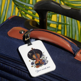 Create Your Own Crescent Moon Song on Violin Gepäckanhänger