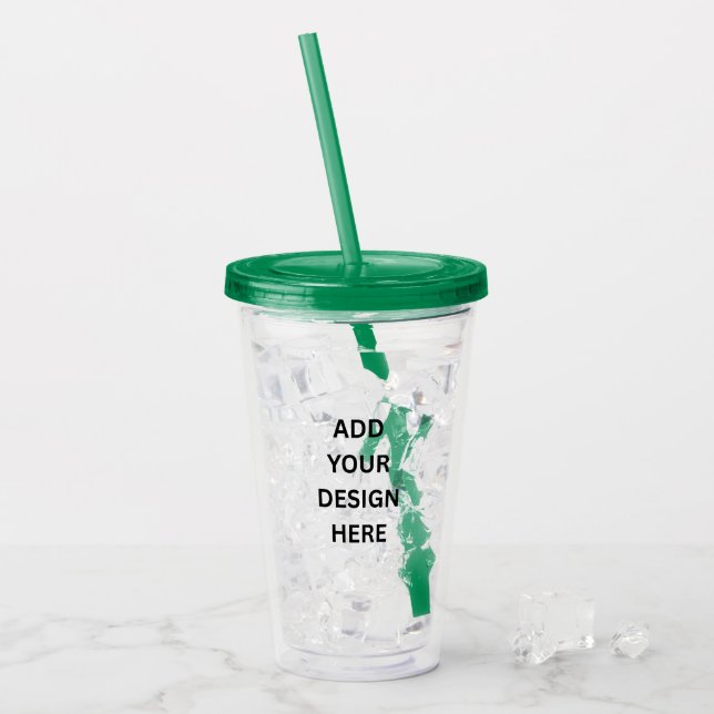 Create Your Own Custom 16oz Tumbler Acryltrinkbecher (Vorderseite Ice)