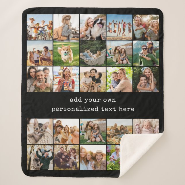 Create Your Own Custom 25 Photo Collage Sherpadecke (Vorderseite)