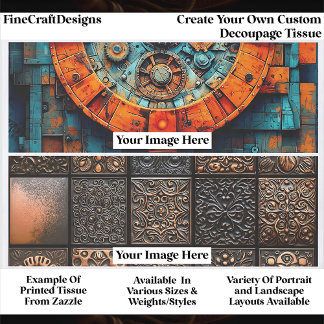 Create Your Own Custom 2 Photo Landscape Decoupage Seidenpapier