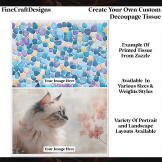 Create Your Own Custom 2 Photo Landscape Decoupage Seidenpapier