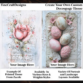 Create Your Own Custom 2 Photo Portrait Decoupage Seidenpapier