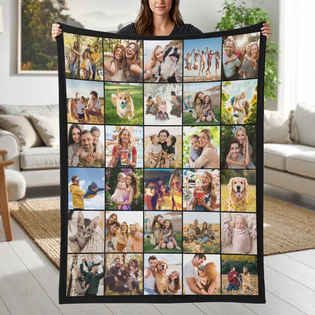 Create Your Own Custom 30 Photo Collage Fleecedecke (Von Creator hochgeladen)
