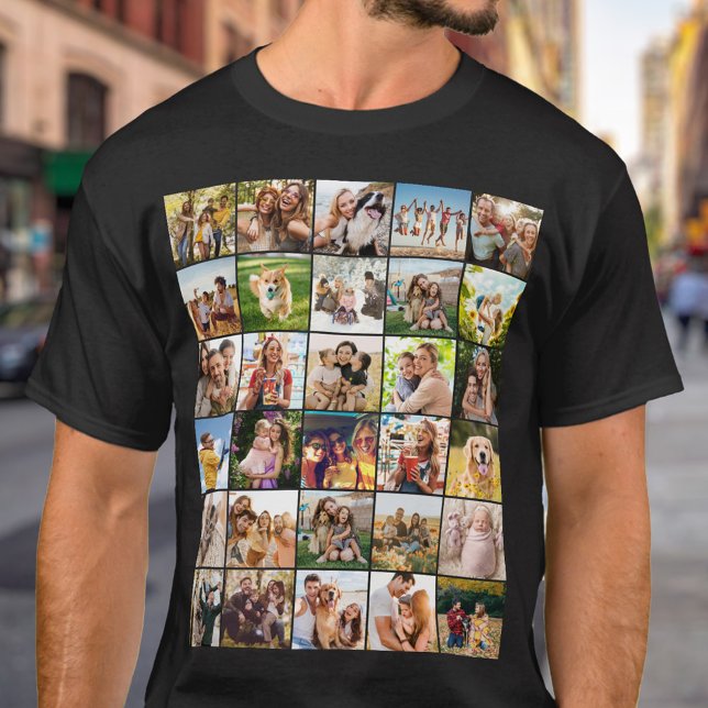 Create Your Own Custom 30 Photo Collage T-Shirt (Von Creator hochgeladen)