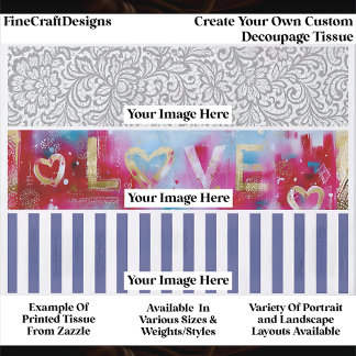 Create Your Own Custom 3 Photo Landscape Decoupage Seidenpapier