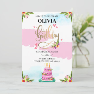 Create your own custom birthday einladung