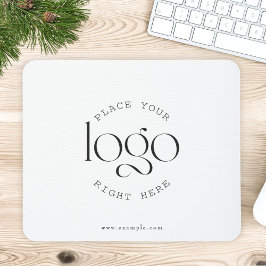 Create Your Own Custom Business Logo Modern White Mousepad