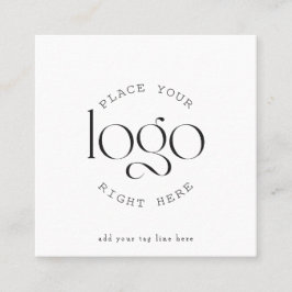 Create Your Own Custom Business Logo Modern White Quadratische Visitenkarte