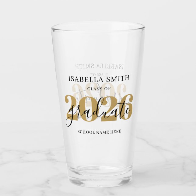 Create Your Own Custom Class of 2026 Graduation Glas (Vorderseite)