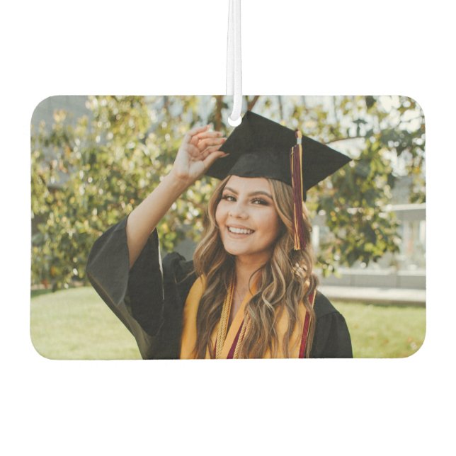 Create Your Own Custom Graduate 2 Photo Autolufterfrischer (Vorderseite)