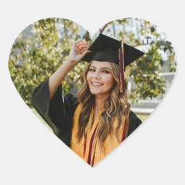 Create Your Own Custom Graduate Photo Herz-Aufkleber