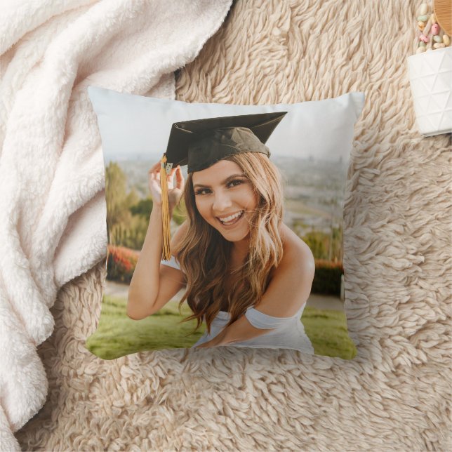 Create Your Own Custom Graduate Photo Kissen (Decke)
