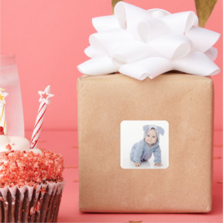 Create Your Own Custom Kids Children Photo Modern Quadratischer Aufkleber