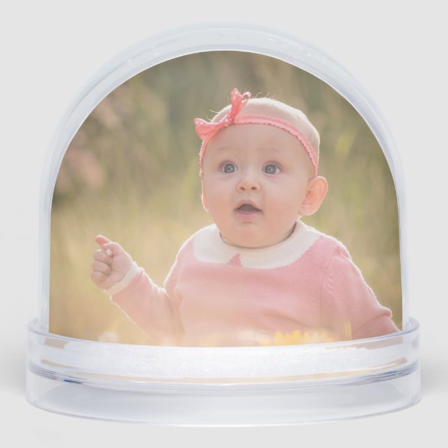 Create Your Own Custom Kids Children Photo Modern Schneekugeln (Vorderseite)