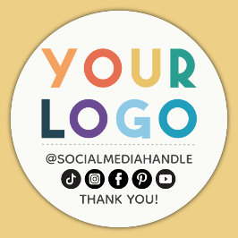 Create Your Own Custom Logo Business Social Media  Runder Aufkleber
