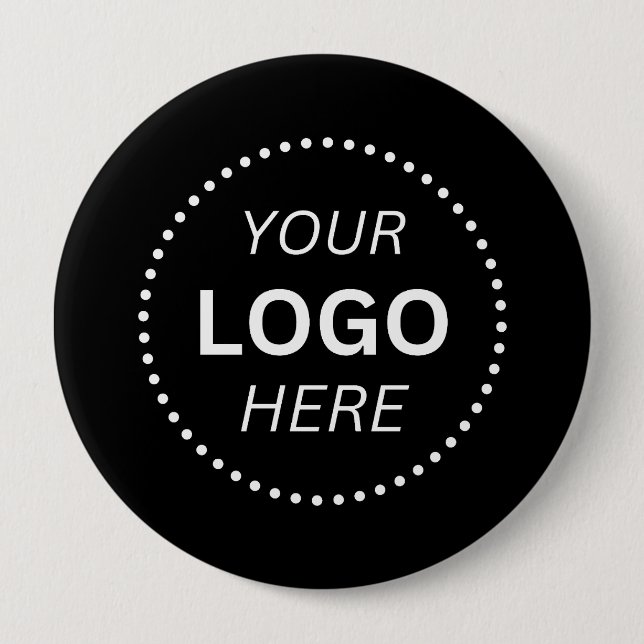 Create Your Own Custom Logo Design 4'' Round Button (Vorderseite)