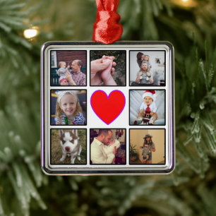 Create Your Own Custom Photo Collage Ornament Aus Metall