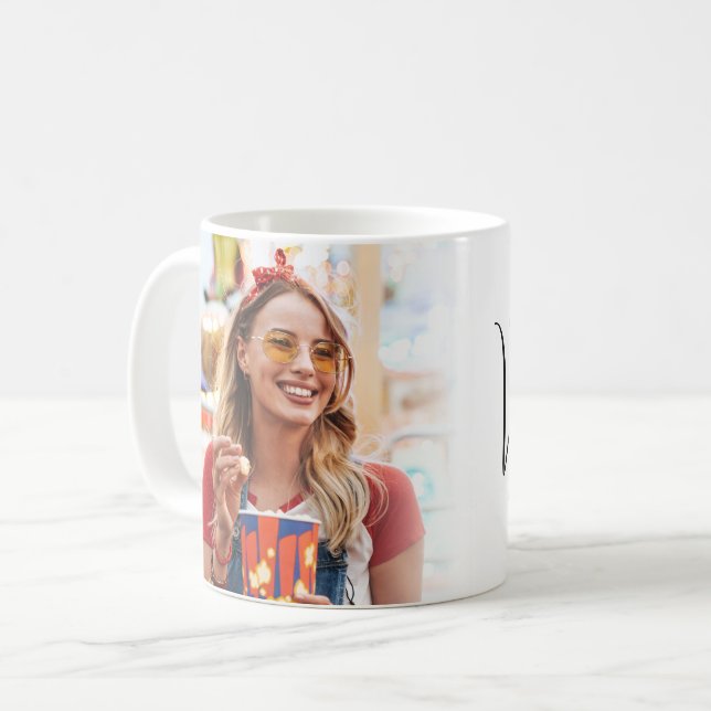 Create Your Own Custom Photo Monogram  Kaffeetasse (Vorderseite Links)