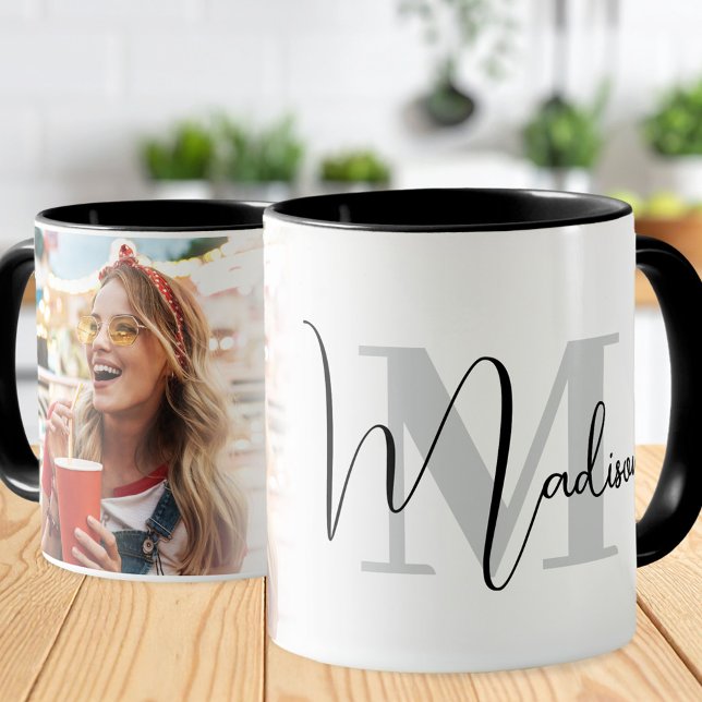 Create Your Own Custom Photo Monogram  Tasse (Von Creator hochgeladen)