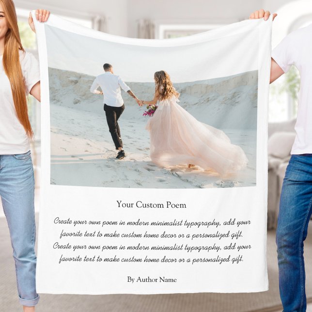 Create Your Own Custom Photo With Poem Fleecedecke (Von Creator hochgeladen)