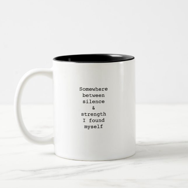 Create Your Own Custom Quote Coffee Mug Zweifarbige Tasse (Links)