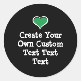 Create your own custom text runder aufkleber