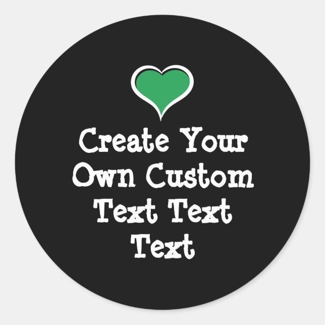 Create your own custom text runder aufkleber (Vorderseite)