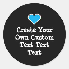 Create your own custom text runder aufkleber