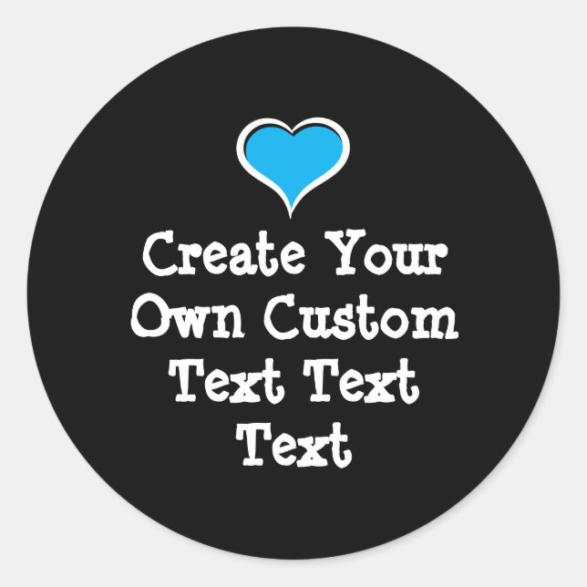 Create your own custom text runder aufkleber (Vorderseite)