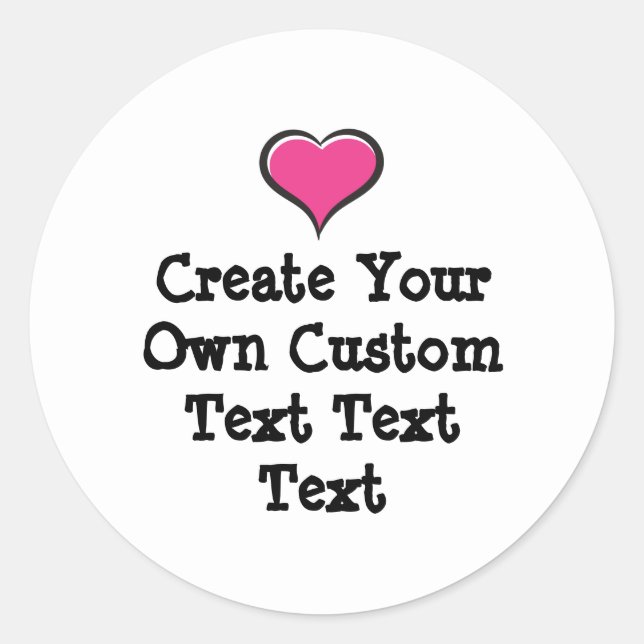 Create your own custom text white Bkgd Ver Runder Aufkleber (Vorderseite)