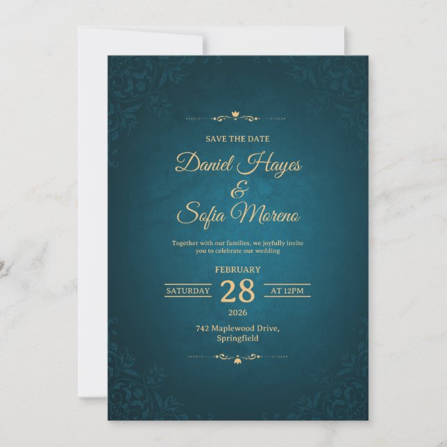 Create Your Own Custom Wedding Invitation Cards Einladung (Vorderseite)