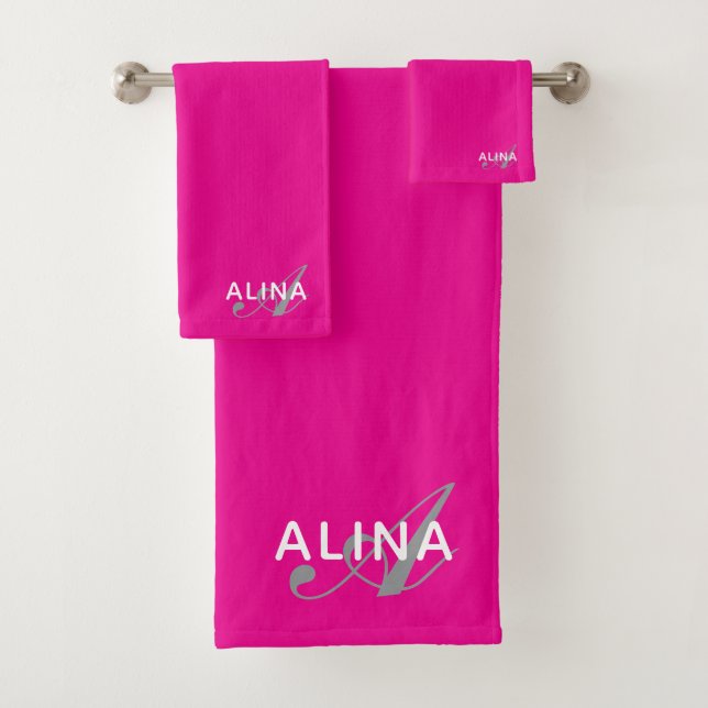 Create Your Own Customize Monogram Color Match Badhandtuch Set (Insitu)