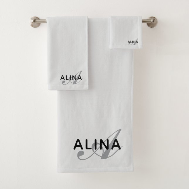 Create Your Own Customize Monogram Color Match Badhandtuch Set (Insitu)