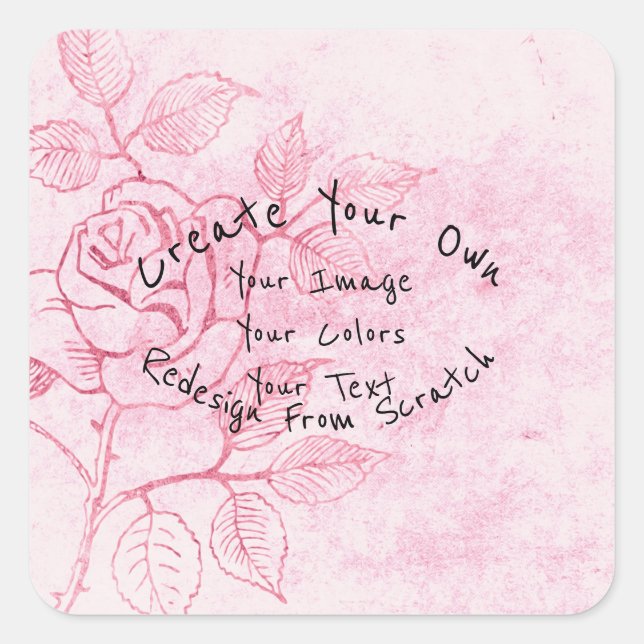 Create Your Own Customized Quadratischer Aufkleber (Vorderseite)