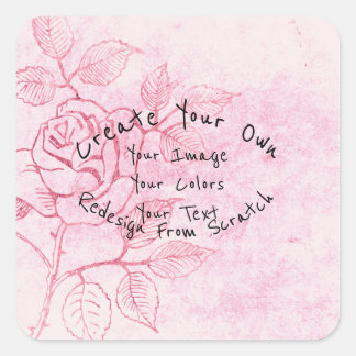 Create Your Own Customized Quadratischer Aufkleber