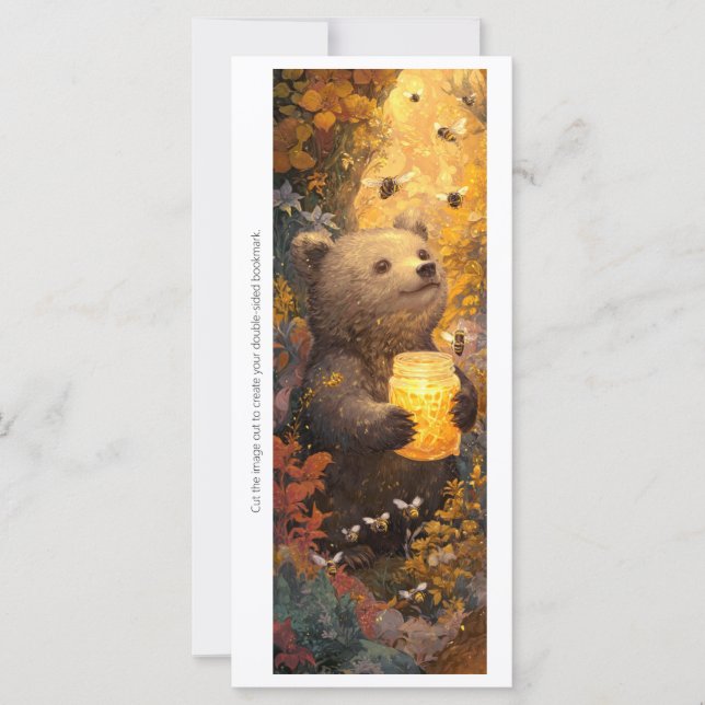 Create Your Own Cute Honey Bear Bookmark Card (Vorderseite)