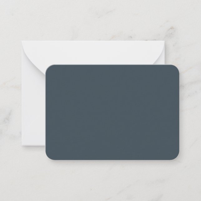 Create Your Own dark gray azure Flat Note Card Mitteilungskarte (Vorderseite)