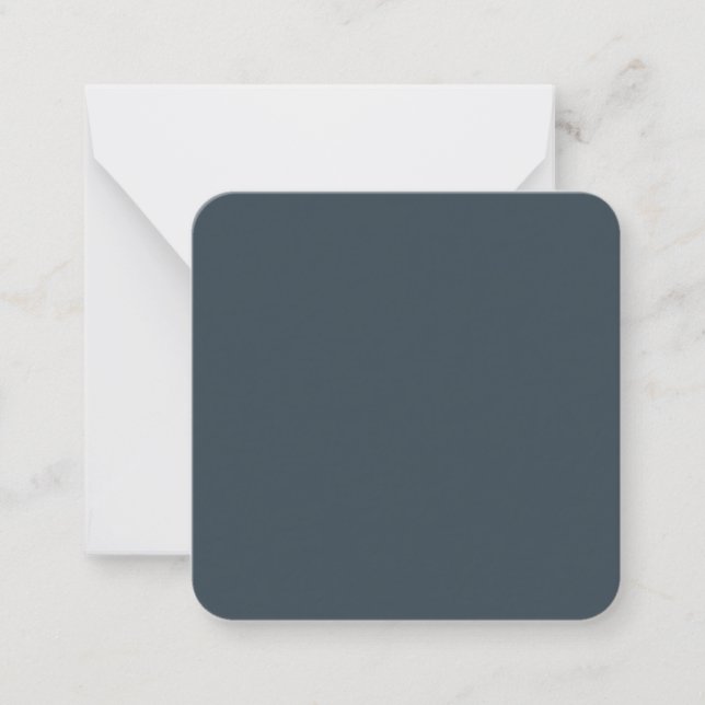 Create Your Own dark gray azure Flat Note Card Mitteilungskarte (Vorderseite)
