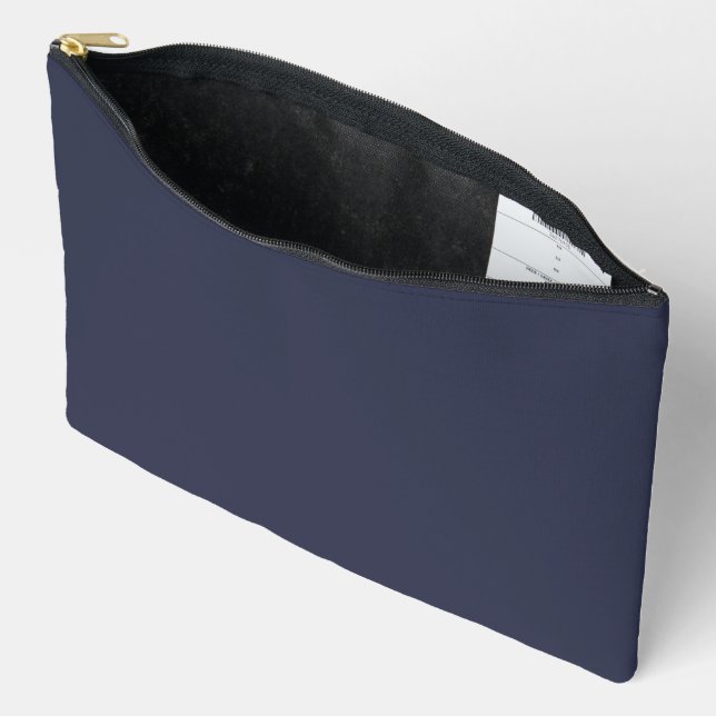 Create Your Own dark gray blue personalized Zubehörtasche (Offen)
