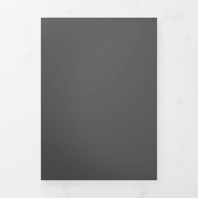 Create Your Own dark gray Custom Design Dreifach Gefaltete Karte (Cover)